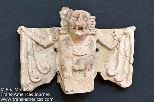 The Bat was the symbol of the ancient city of Copan - Sculpture Museum, Copan, Honduras
