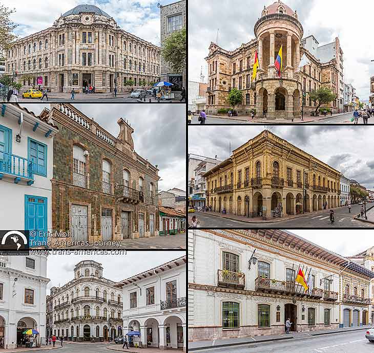 Architecture in the Historic Center of Cuenca, Ecuador