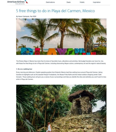 Our Latest Work: Free Playa del Carmen, Luxury Hotels in Patagonia, and our Covid-19 Reality