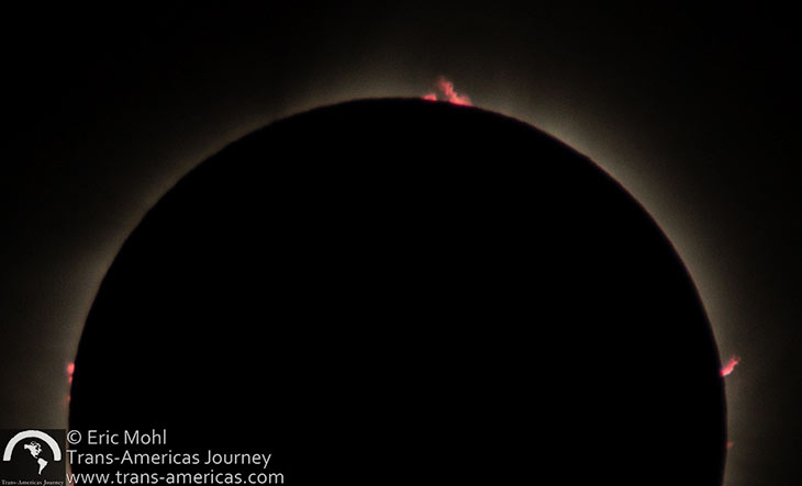 total solar eclipse prominence 